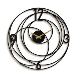 Wallity Big Bang Metal Wall Clock - APS027 Negro